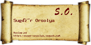 Sugár Orsolya névjegykártya
