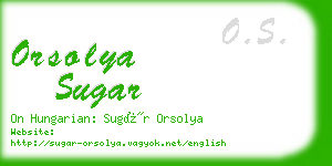 orsolya sugar business card